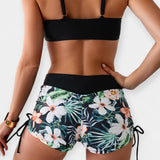 Tropical Print High-Waisted Bikini