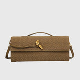 Cerise | Luxe Intrecciato Suede Clutch