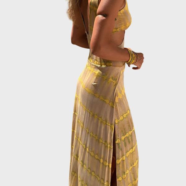 Robe Confortable à Découpes Élégantes