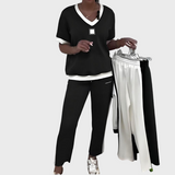 Ensemble Femme : Top et Pantalon à Décolleté en V