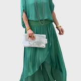 Ensemble Deux Pièces en Chiffon : Haut Large et Pantalon Déchiré