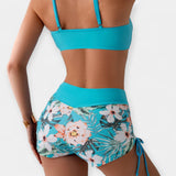 Tropical Print High-Waisted Bikini