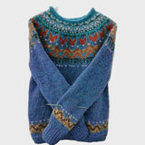 Pull en tricot à col roulé avec motif jacquard rétro