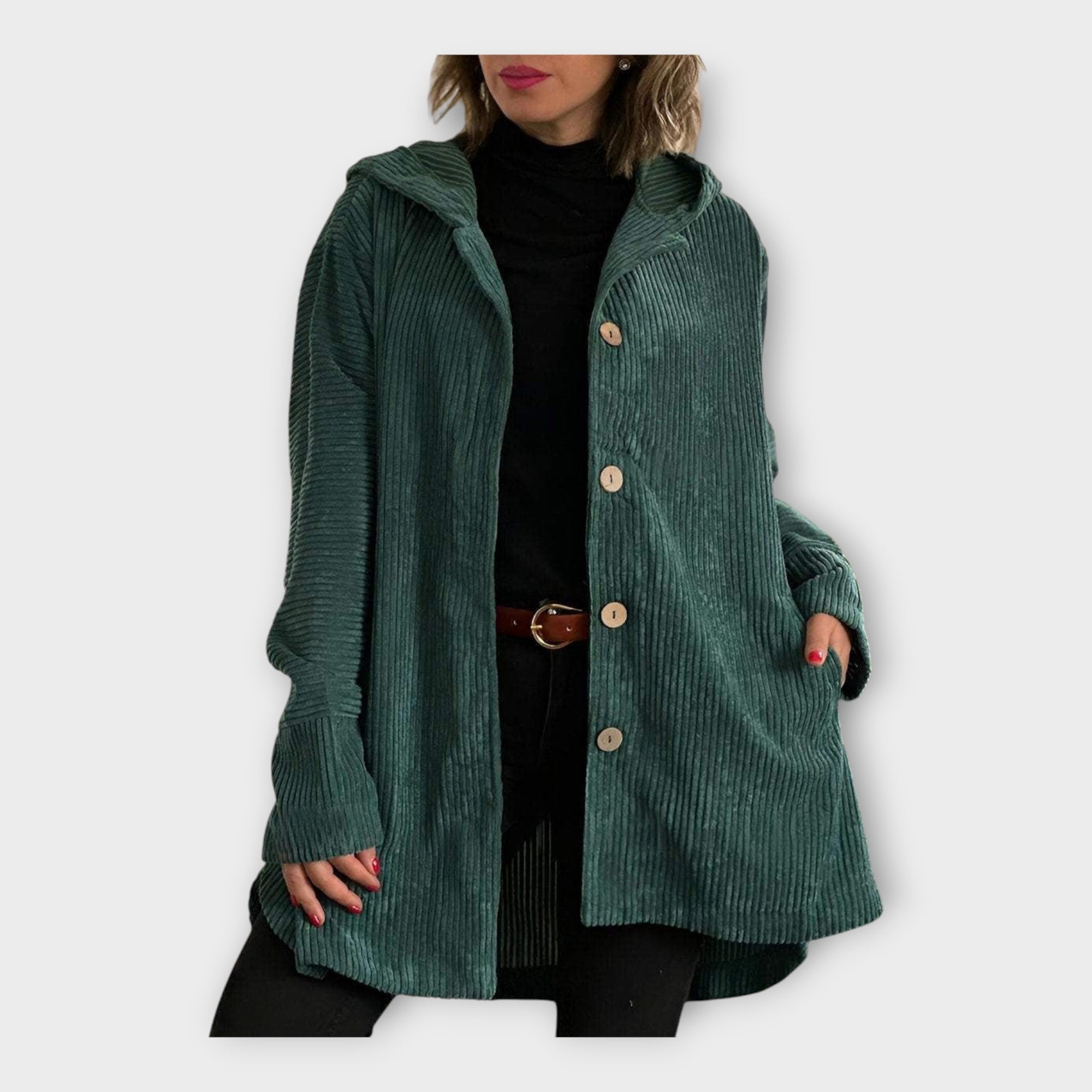 Longue Manteau Quotidien avec Capuche