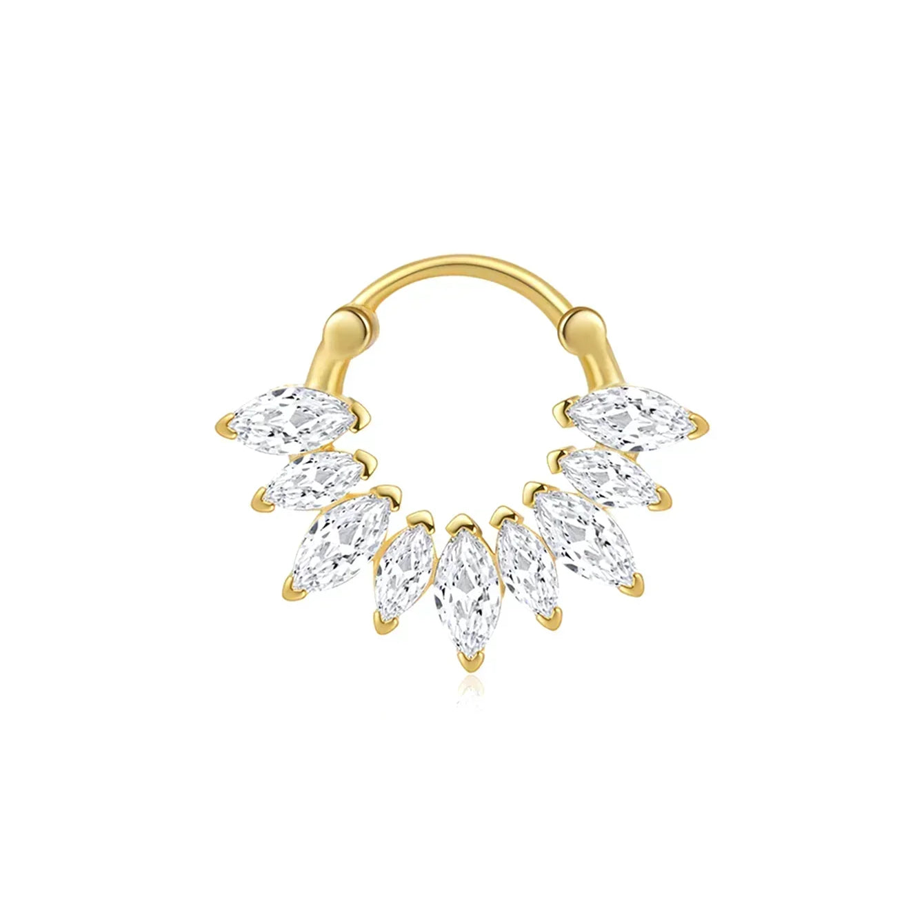 Daniela – Boucles d'oreilles en or délicates au design fluide.