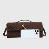 Cerise | Luxe Intrecciato Suede Clutch