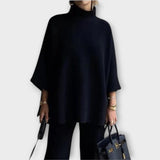 Pull Détendu en Tricot avec Col Montant