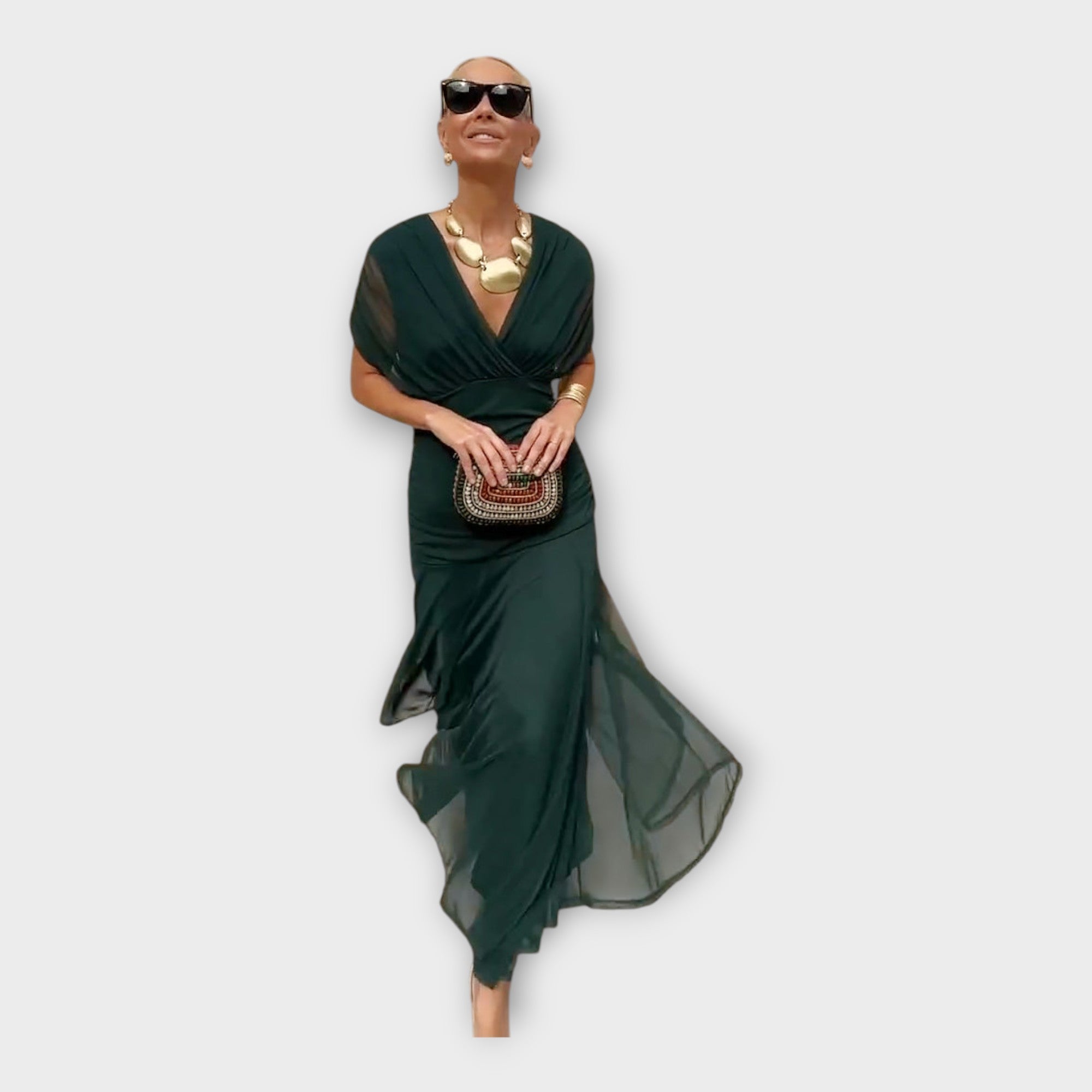 Robe Légère avec Décolleté Éblouissant