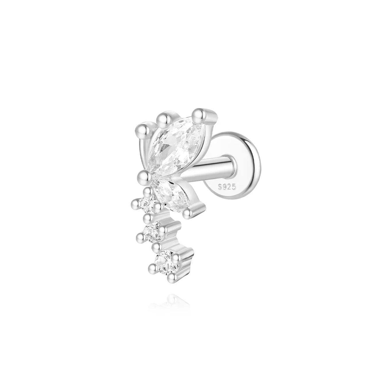 Daniela – Élégantes boucles d'oreilles en or au design fluide.