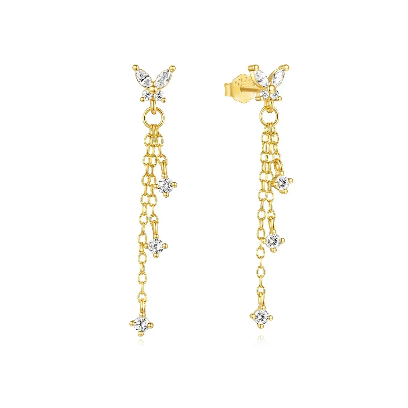 Carina – Boucles d'oreilles en or au éclat subtil.