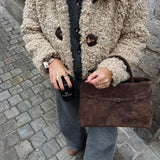 Rebecca | Luxe Sac Bandoulière en Cuir Suédé