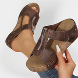 Sandales à Talons Confortables avec Zip
