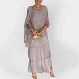 Robe Plissée à Double Effet Superposé