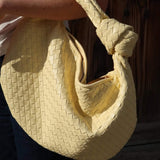 Giselle | Sac Bandoulière Tressé Moyen avec Nœud