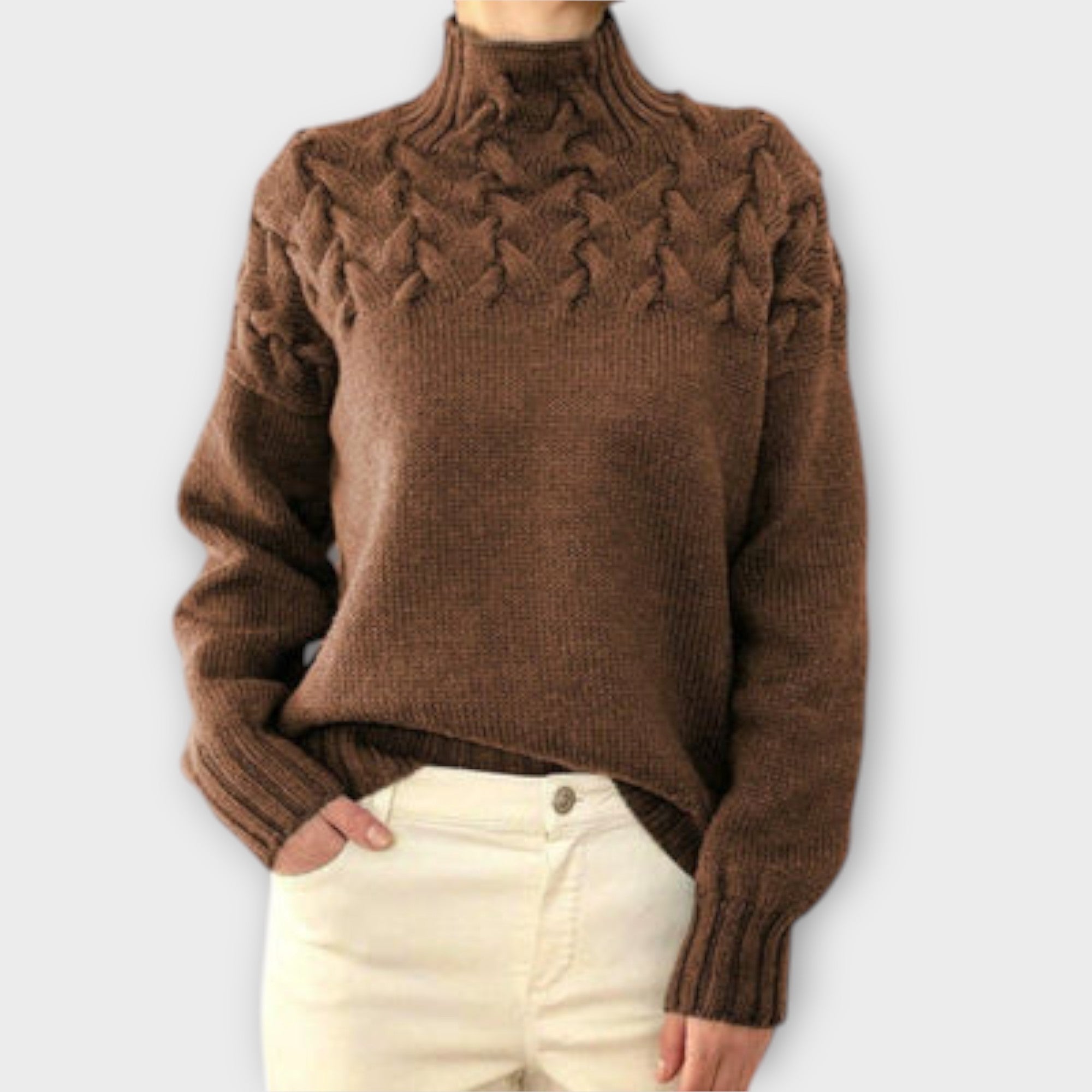 Pull Femme Eva avec Détails en Tricot