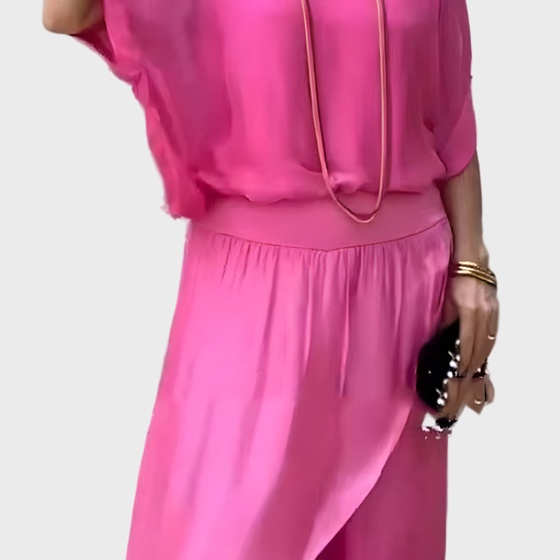 Ensemble Deux Pièces en Chiffon : Haut Large et Pantalon Déchiré