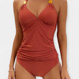 Tankini Sans Manches au Style Élégant
