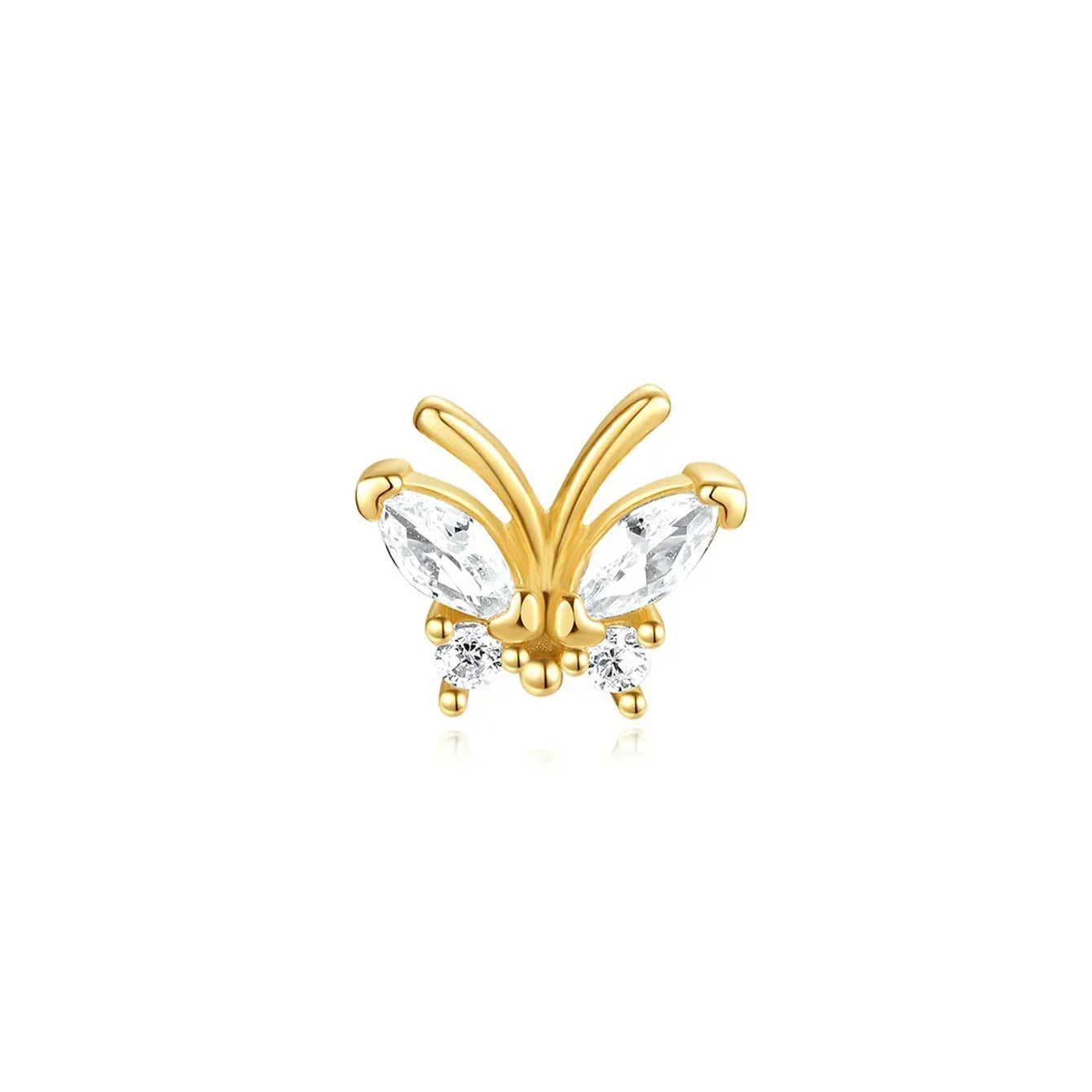 Carina – Boucles d'oreilles en or au éclat subtil.