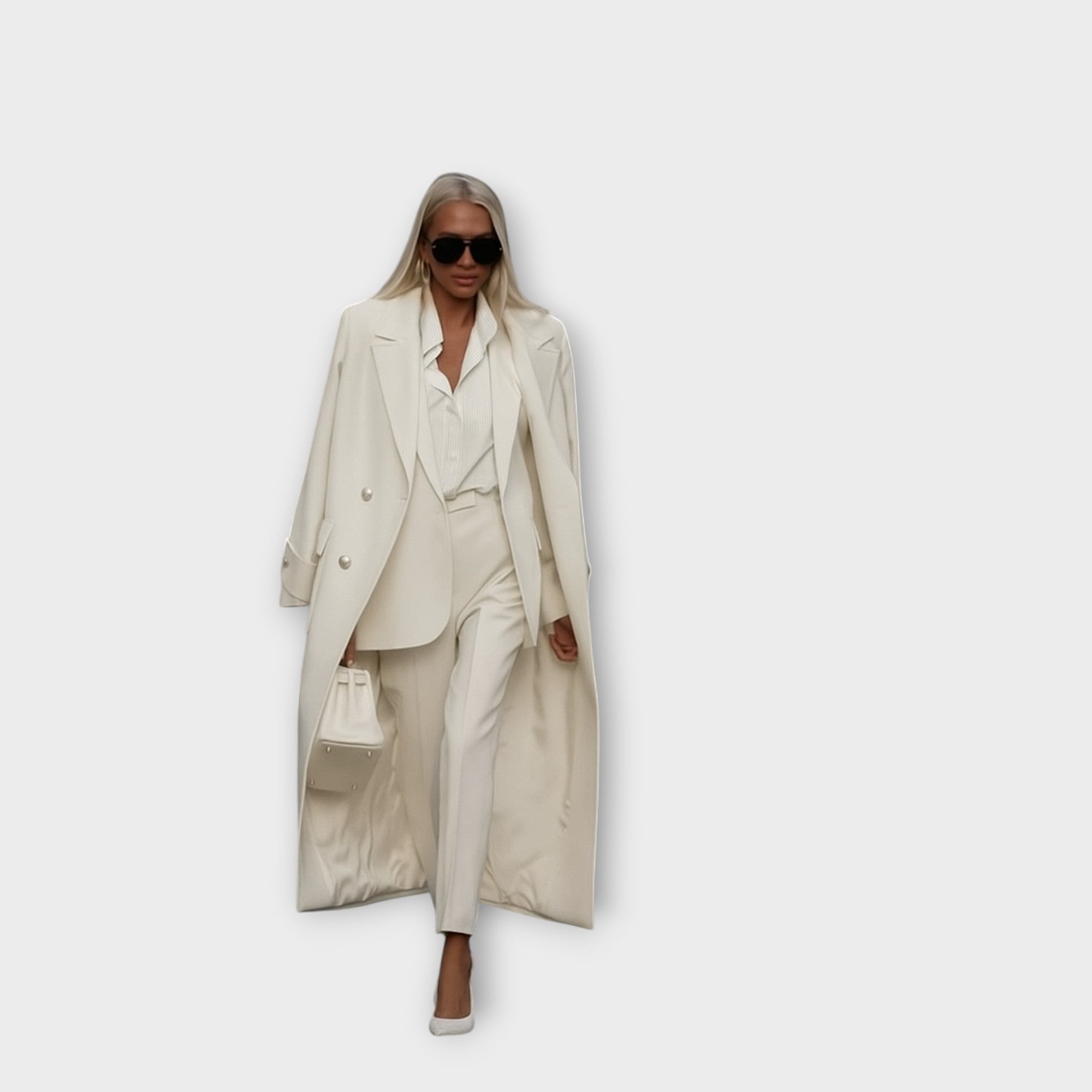 Ensemble Chic : Pantalon et Manteau au Design Minimaliste