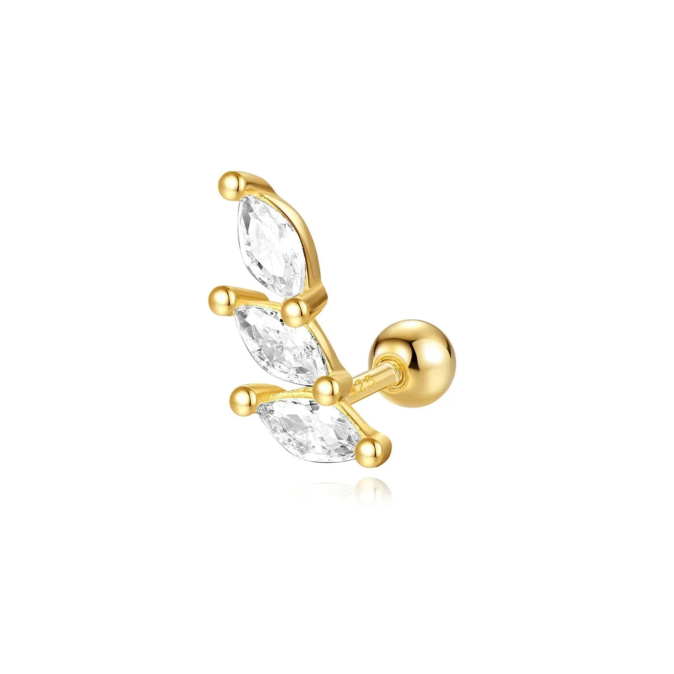 Carina – Boucles d'oreilles en or au éclat subtil.