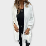 Veste en tricot à franges