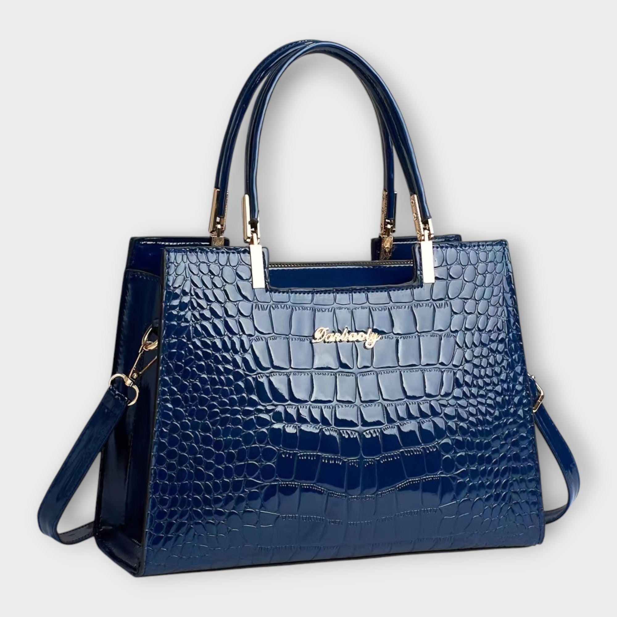 Gianna Boutique - Sac Bandoulière en Cuir Crocodile Éclatant