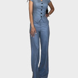 Ensemble Tunique à Décolleté en V et Pantalon