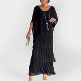 Robe Plissée à Double Effet Superposé