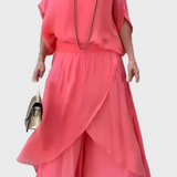 Ensemble Deux Pièces en Chiffon : Haut Large et Pantalon Déchiré