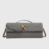 Cerise | Luxe Intrecciato Suede Clutch