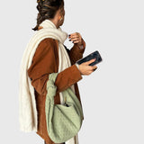 Celeste | Sac Moyen en Suédine Tressée avec Nœud