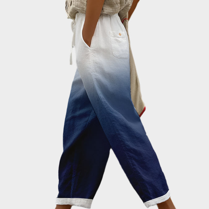 Chic Pantalon Décontracté à Motifs