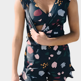 Maillot de bain à volants avec soutien-gorge intégré