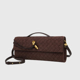 Cerise | Luxe Intrecciato Suede Clutch