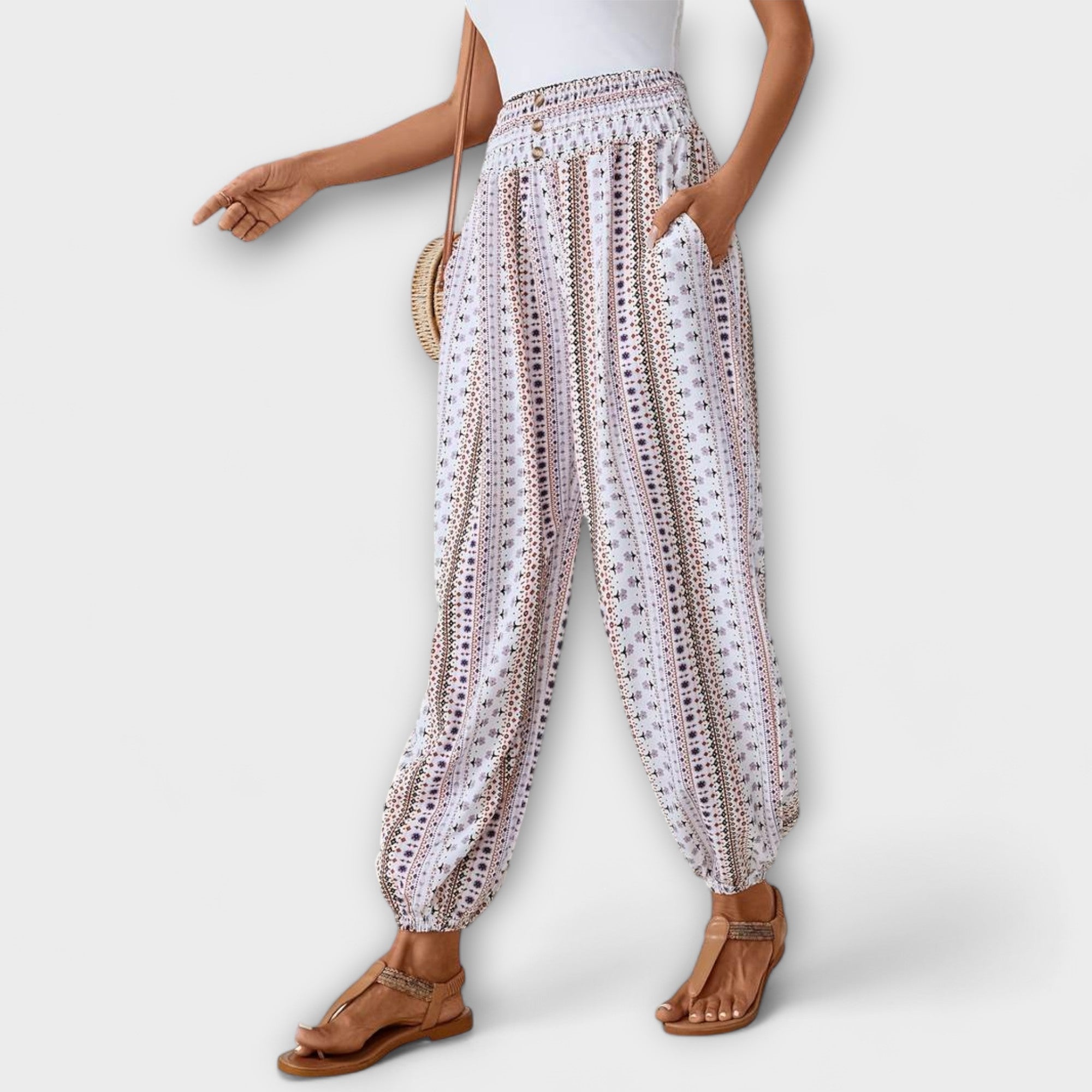 Pantaloons with Ethnic Pattern