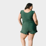 Maillot de bain à volants avec soutien-gorge intégré