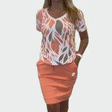 Ensemble Élégant avec Motif et Jupe