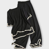 Ensemble Tricoté à Manches Courtes avec Coupe Relax