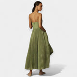 Robe Midi en Tulle avec Détails Plissés