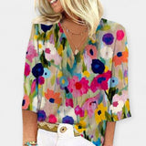 Décolleté Floral Blouse