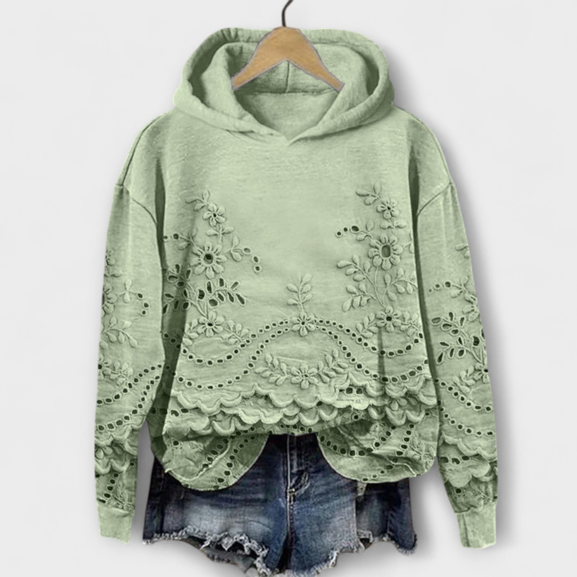 Vintage Floral Pattern Hoodie
