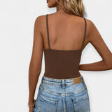 Body à Fines Bretelles Ajustables