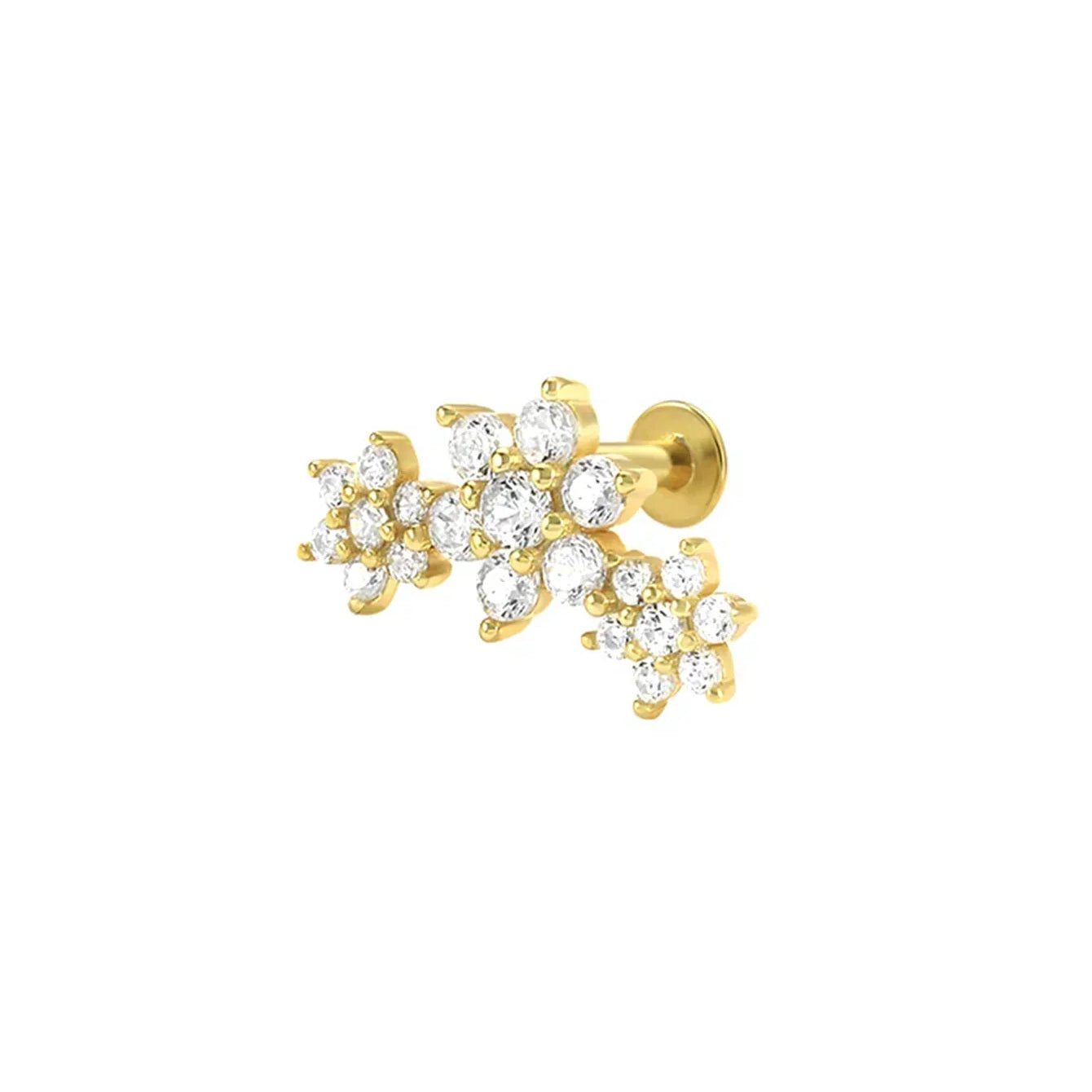 Eva-Marie – Boucles d'oreilles en or délicates au design fluide.