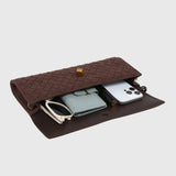 Cerise | Luxe Intrecciato Suede Clutch