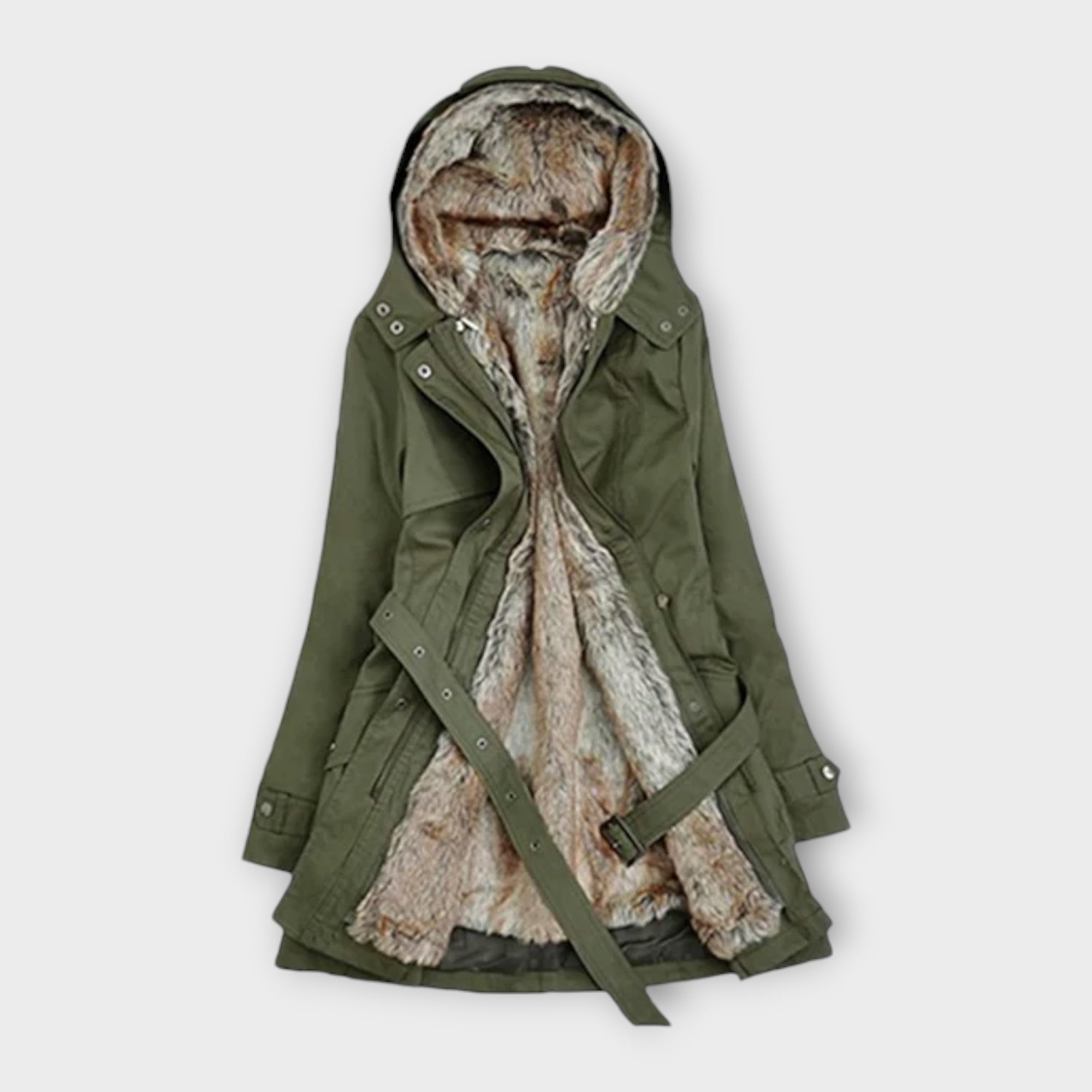 Mikash - Manteau en Laine à Doublure Fleurie