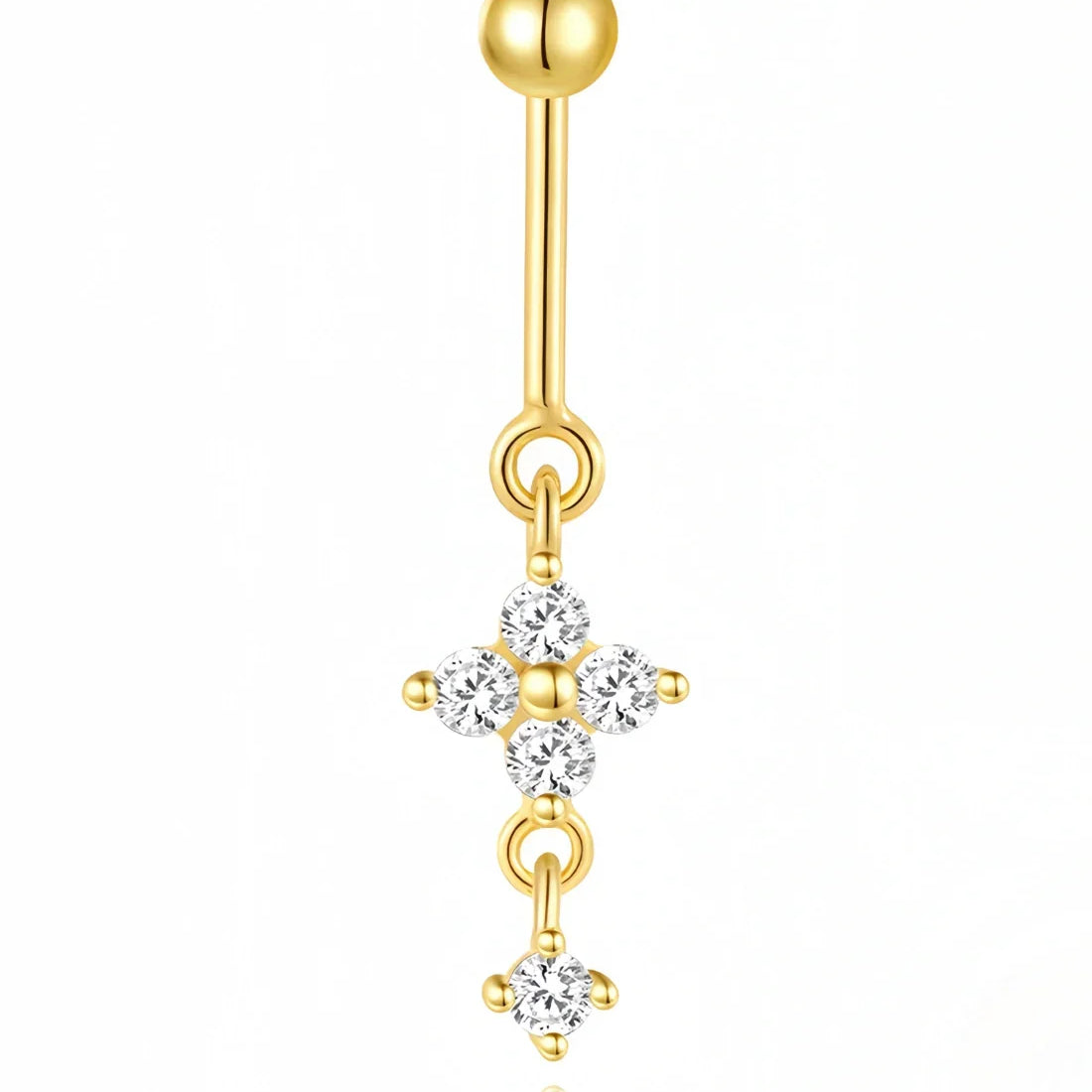 Irina – Boucles d'oreilles en or au design structuré.