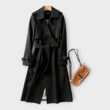 Classique Long Trench Coat avec Ceinture