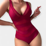 Maillot de bain une pièce à détails transparents