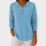 Pull Tricoté Chic avec Col Raffiné et Boutons