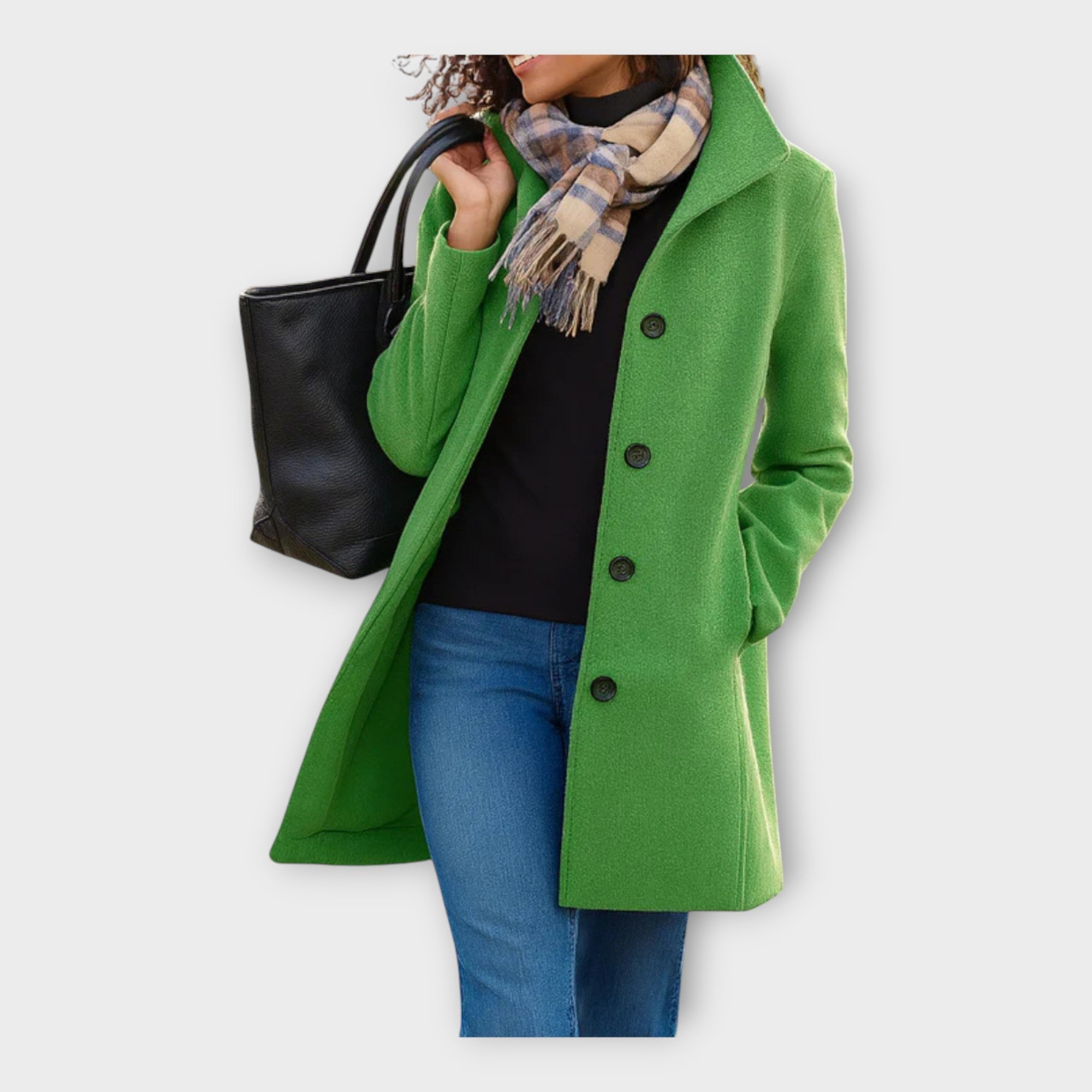 Veste Élégante en Laine avec Boutons